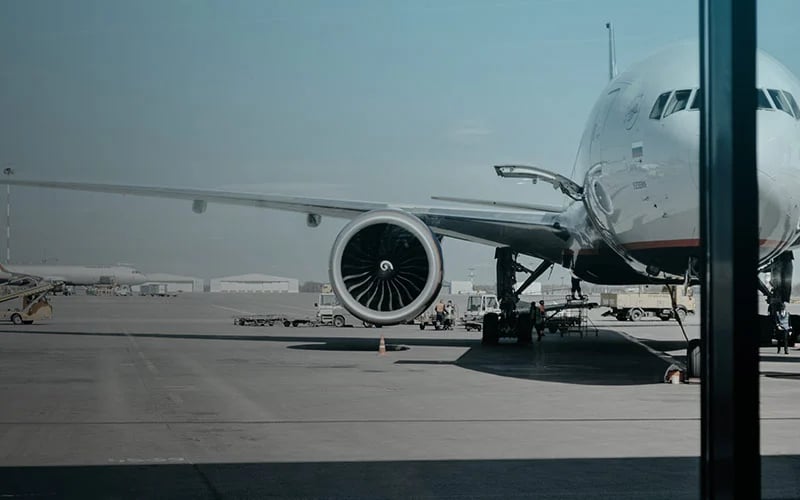 Aeroplane in airport